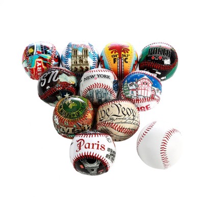 Custom Logo Professional PVC PU Cowhide Leather Sports Ball Accessories Training Baseball,Baseball